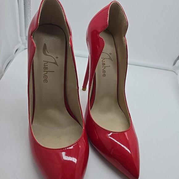 Jushee Red Heels Red Bottom Sophisticated Pointed Toe 6 - Picture 8 of 14